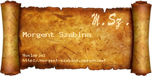 Morgent Szabina névjegykártya